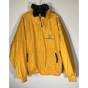 Vintage Y2K Bob Ufer Quarterback club yellow Michigan Wolverines XL jacket